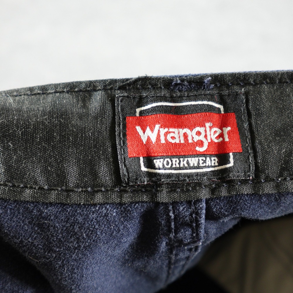 Wrangler Cargo Pants Mens 38x30 Navy Blue Workwear Straight Leg Multi Pocket - Picture 4 of 10